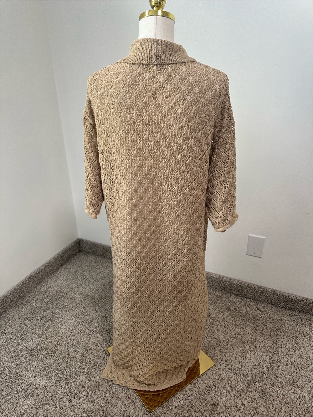 🟣 TopShop Pointelle Stitch Polo Sweater Dress - Picture 3 of 5